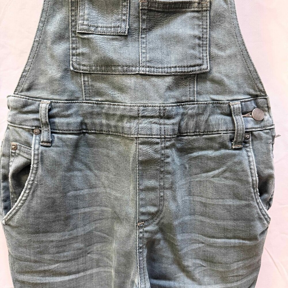 Free People Bohemian Faded Blue Overalls Sz 27 - Picture 6 of 13